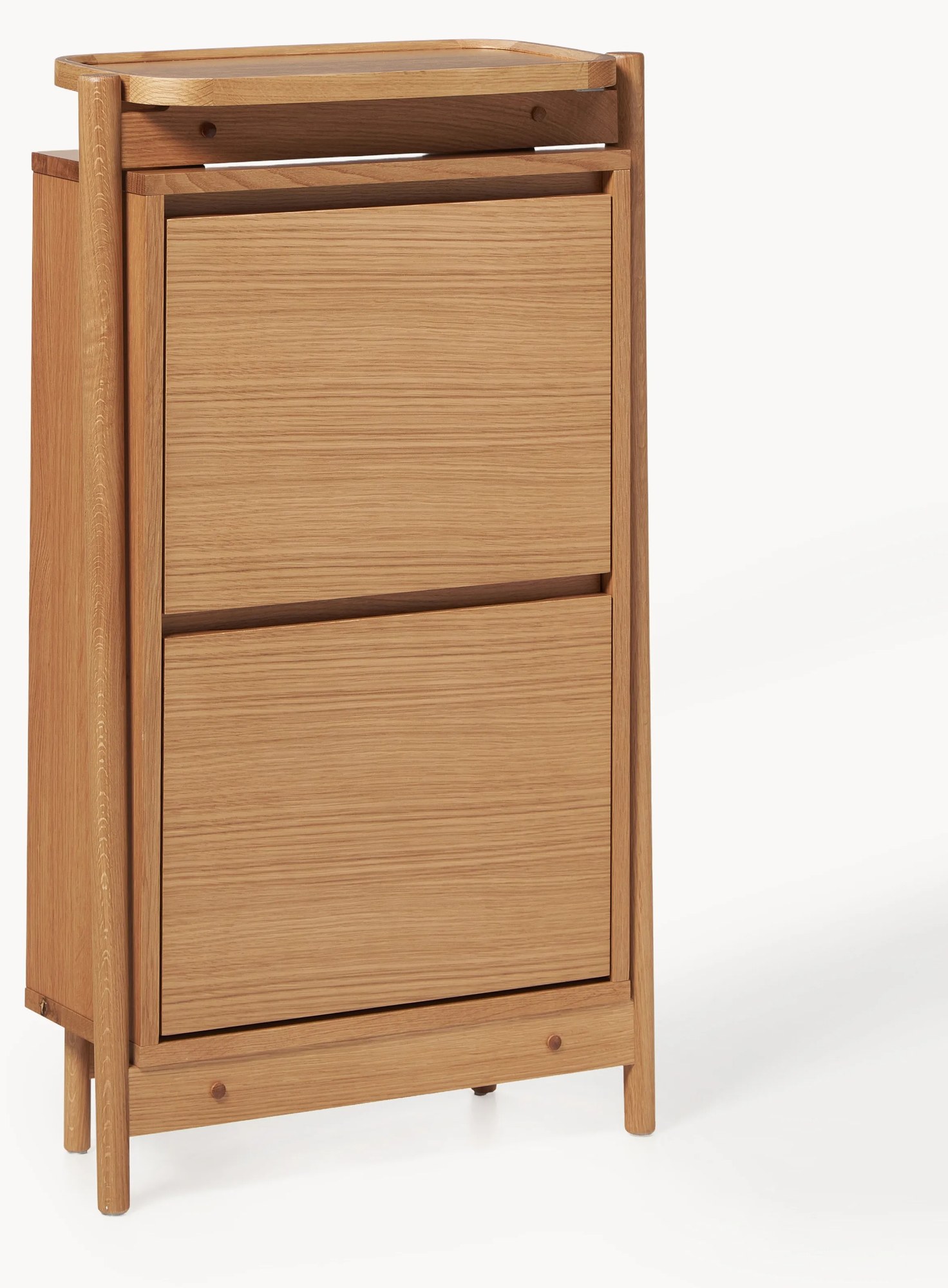 Drevená skrinka na topánky's výklopnými policami Libby