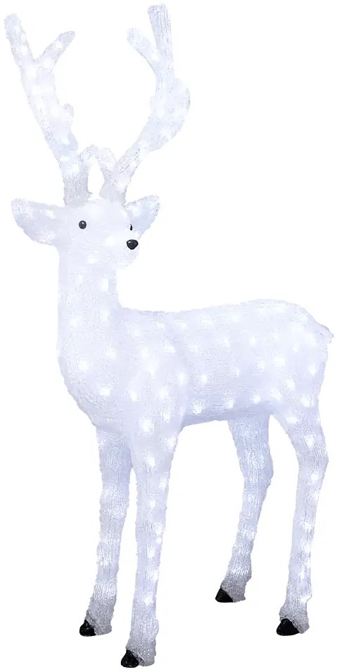 LED svetelná dekorácia Jeleň, napájanie: sieťové, studená biela, výška: 130 cm