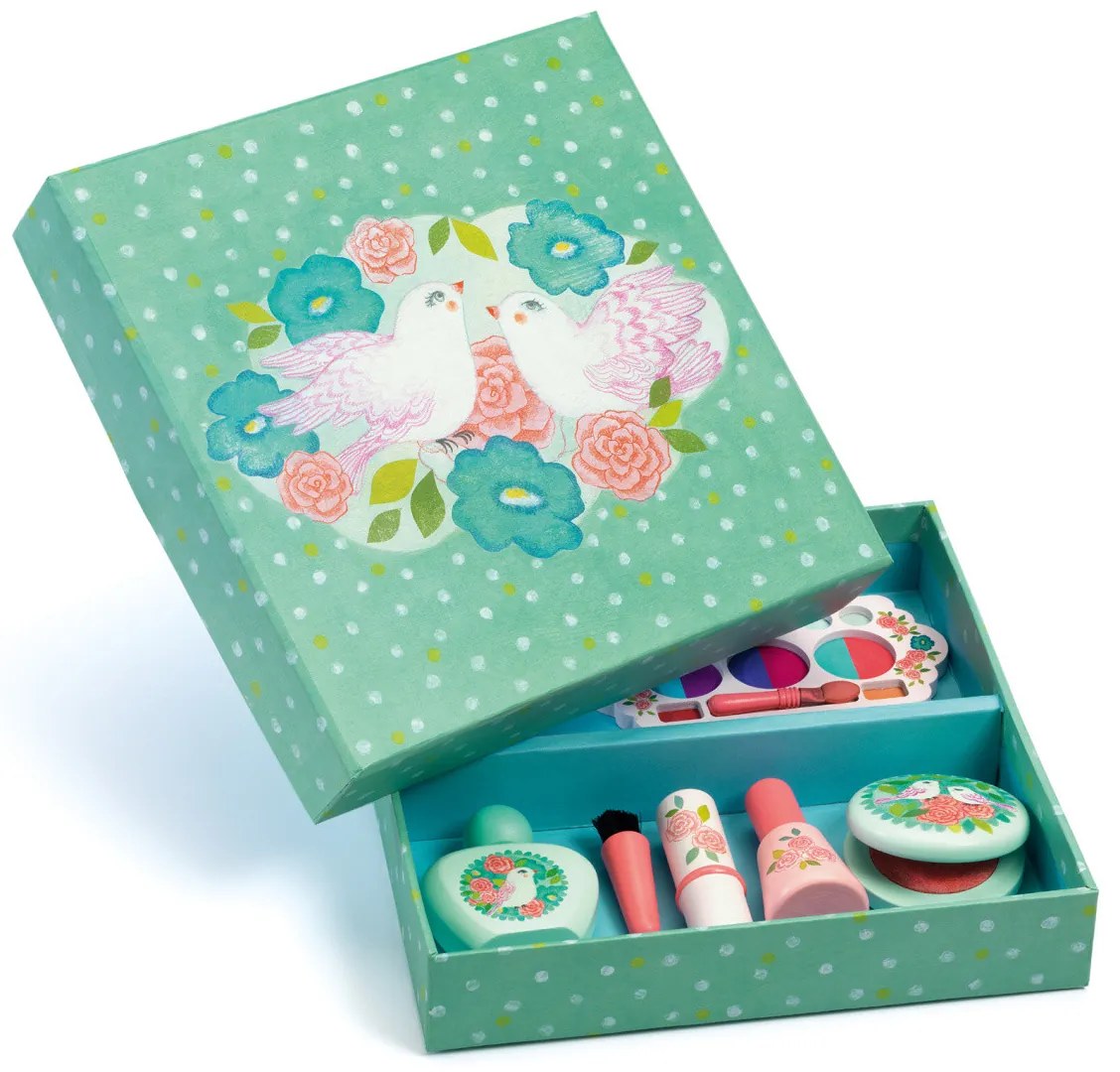 Drevená mejkap súprava pre dievčatá