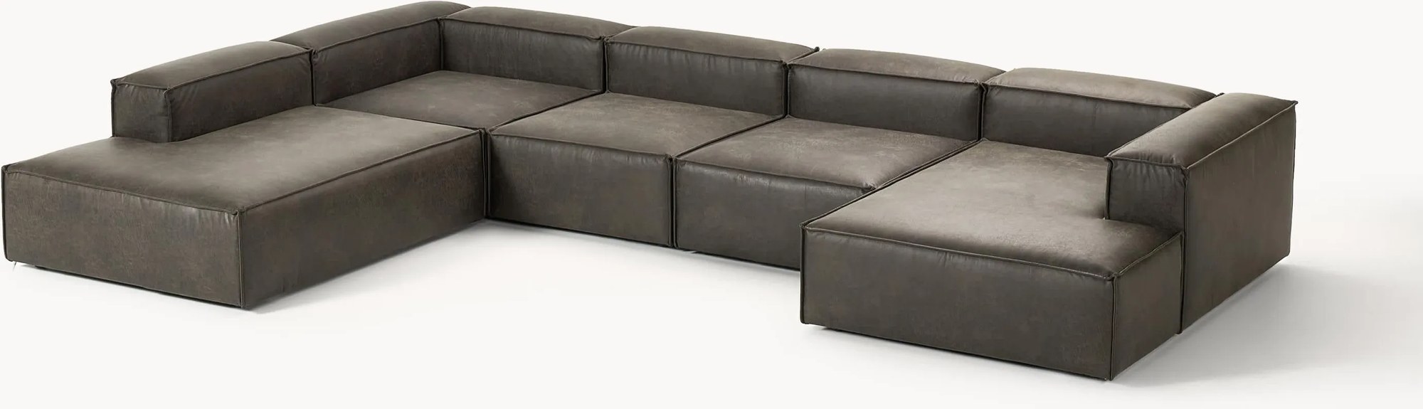 Modulárna pohovka z recyklovanej kože Lennon