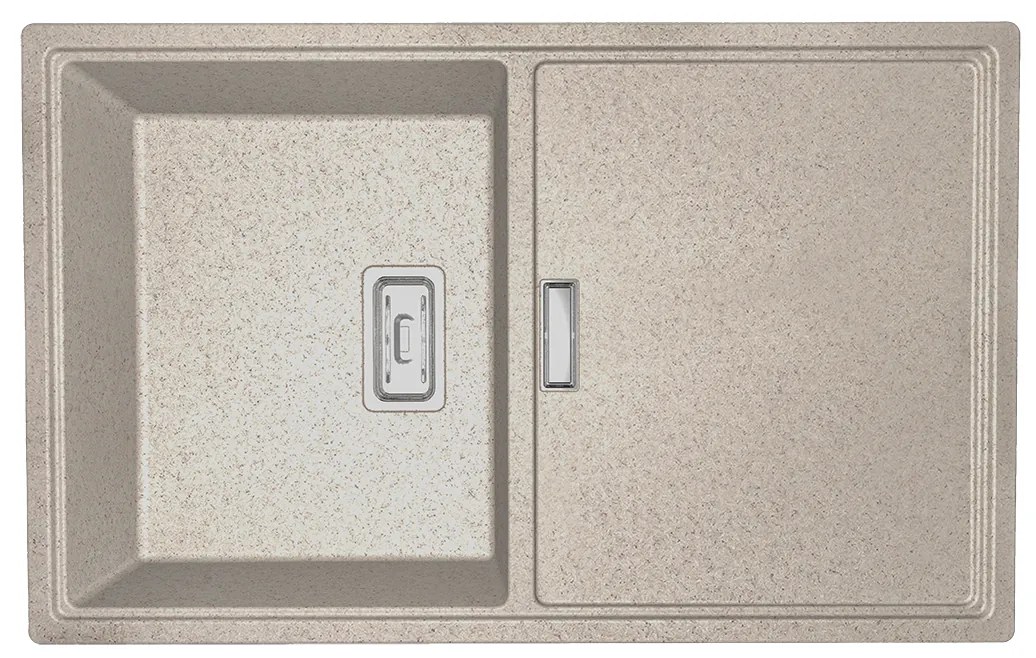 Laveo Tonga, 1-komorový granitový drez 800x500x190 mm, béžová, LAV-SPT_411Y