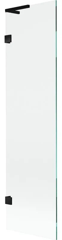 Mexen, Mexen Lunar L 1-krídlová vaňová zástena 50 x 150 cm, transparentná, čierna - 897L-050-000-70-00