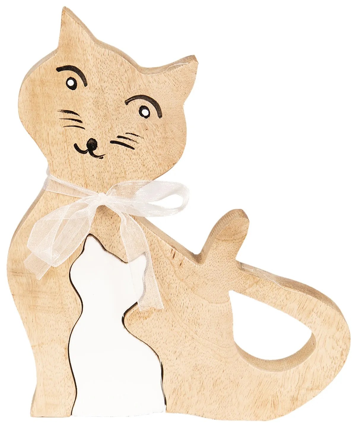 Dekorácie z dreva Mačky - 16 * 14 * 2 cm