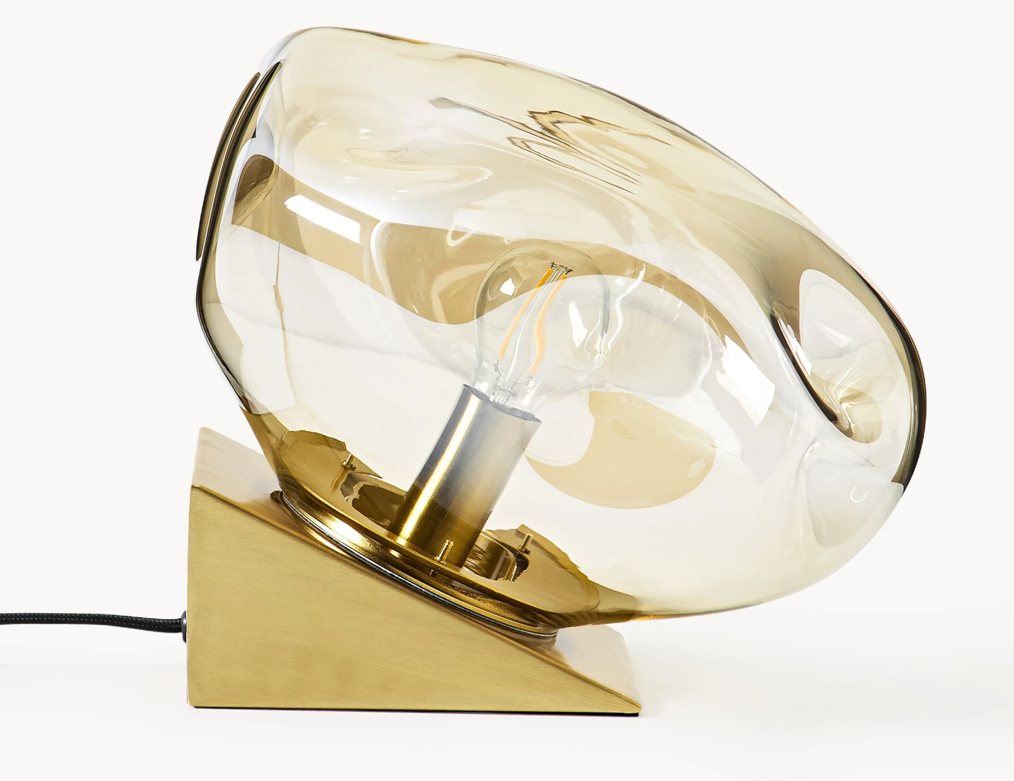 Malá stolová lampa zo skla Amora