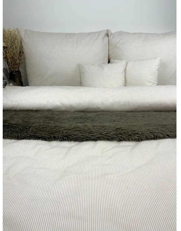 INTERMEDIC SK Posteľná obliečka Hnedá pruhovaná 140x200/70x90 cm