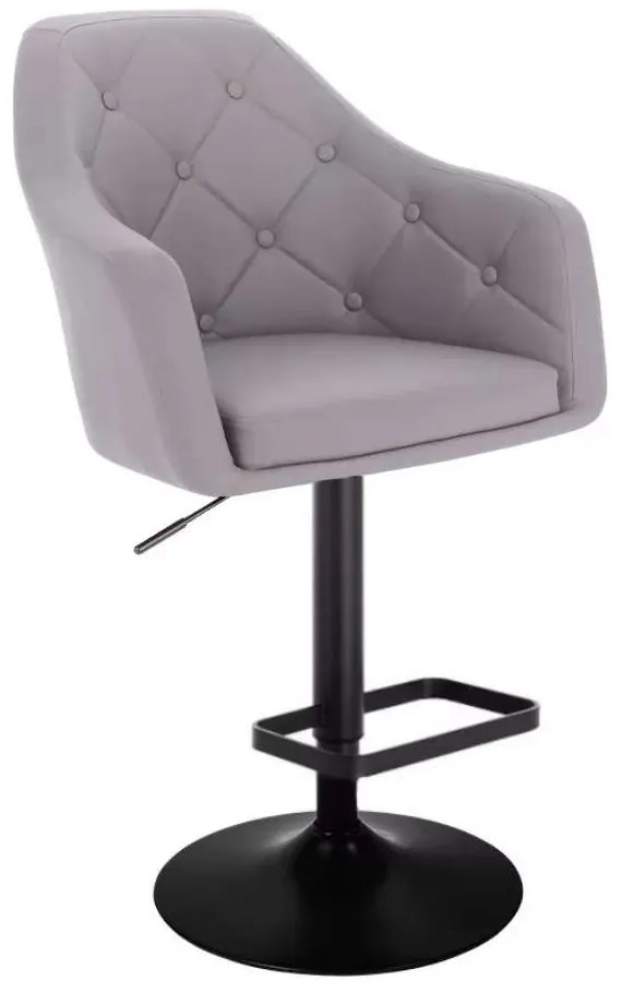 LuxuryForm DESIGN Barová stolička ANDORA na čiernom tanieri - šedá