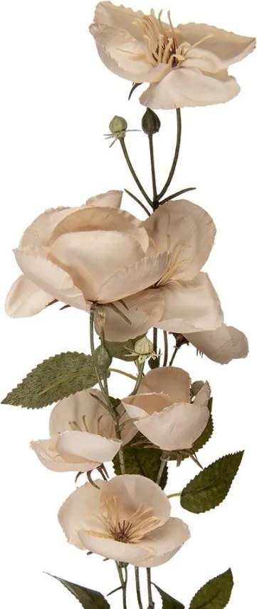 Umelá dekoračná kvetina s béžovými kvetmi - 10*14*80 cm
