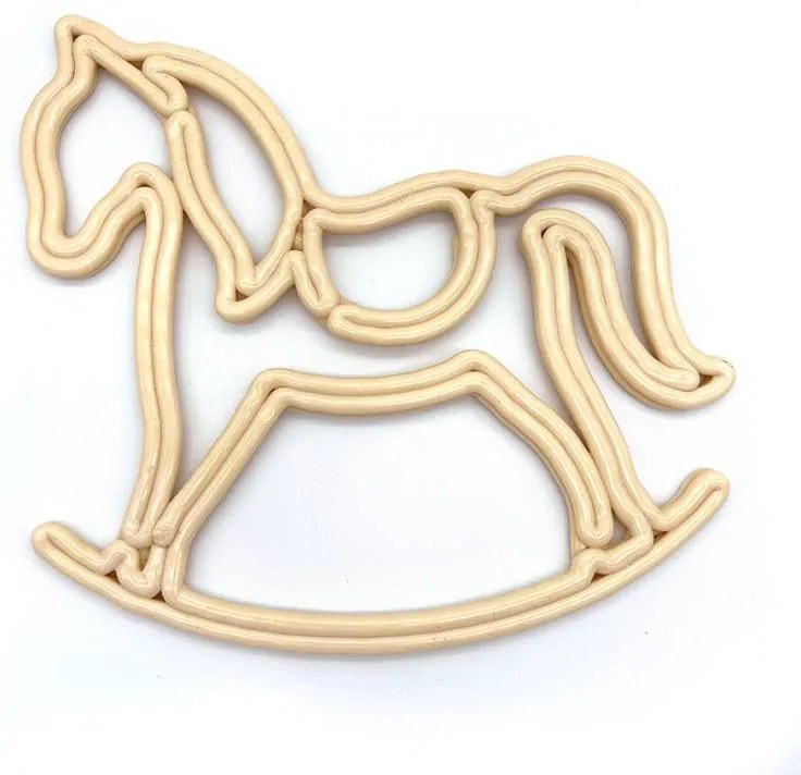 DECOLED Vánoční koníček, 30 cm, bílá