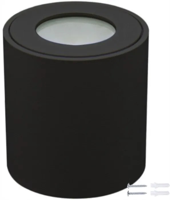 BERGE Prisadené LED svietidlo GU10 IP44 čierne