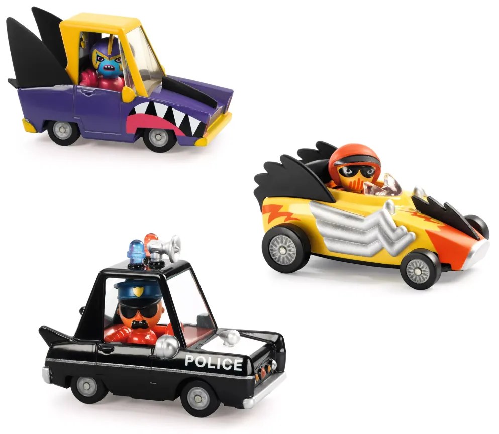 Balíček Crazy Motors - Hurry police + Shark N'Go + Electro Choc