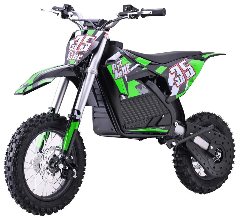 Elektrický detský PIT BIKE s batériovým motorom - zelený