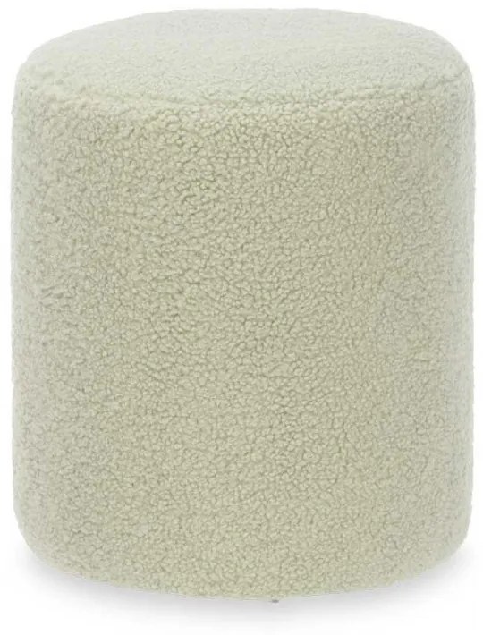 Svetlozelený plyšový taburet SHEEPISH