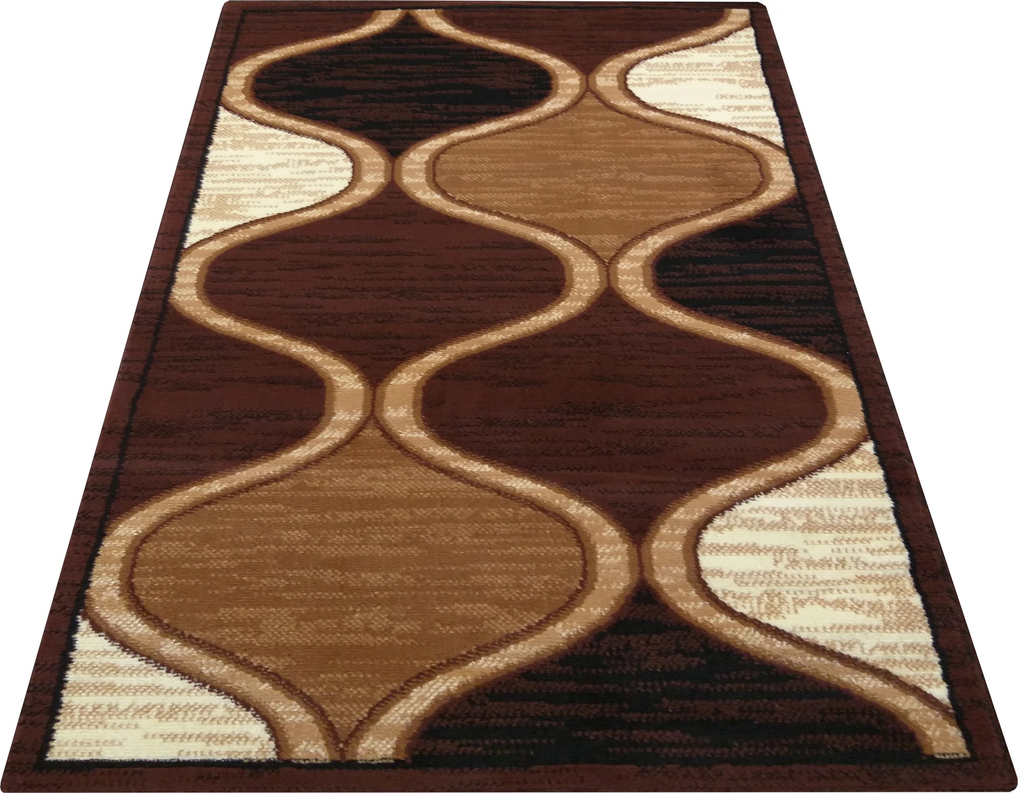 DY Hnedý koberec s abstraktným vzorom Alfa 04N Rozmer: 40x60 cm