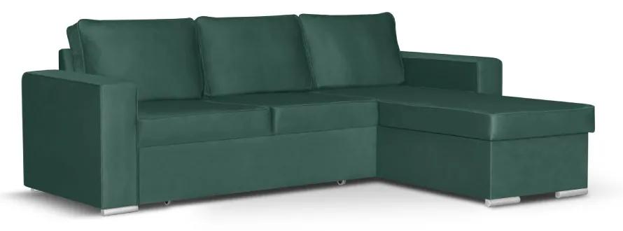 Rozkladacia rohová sedacia súprava PANORAMO L Zelená