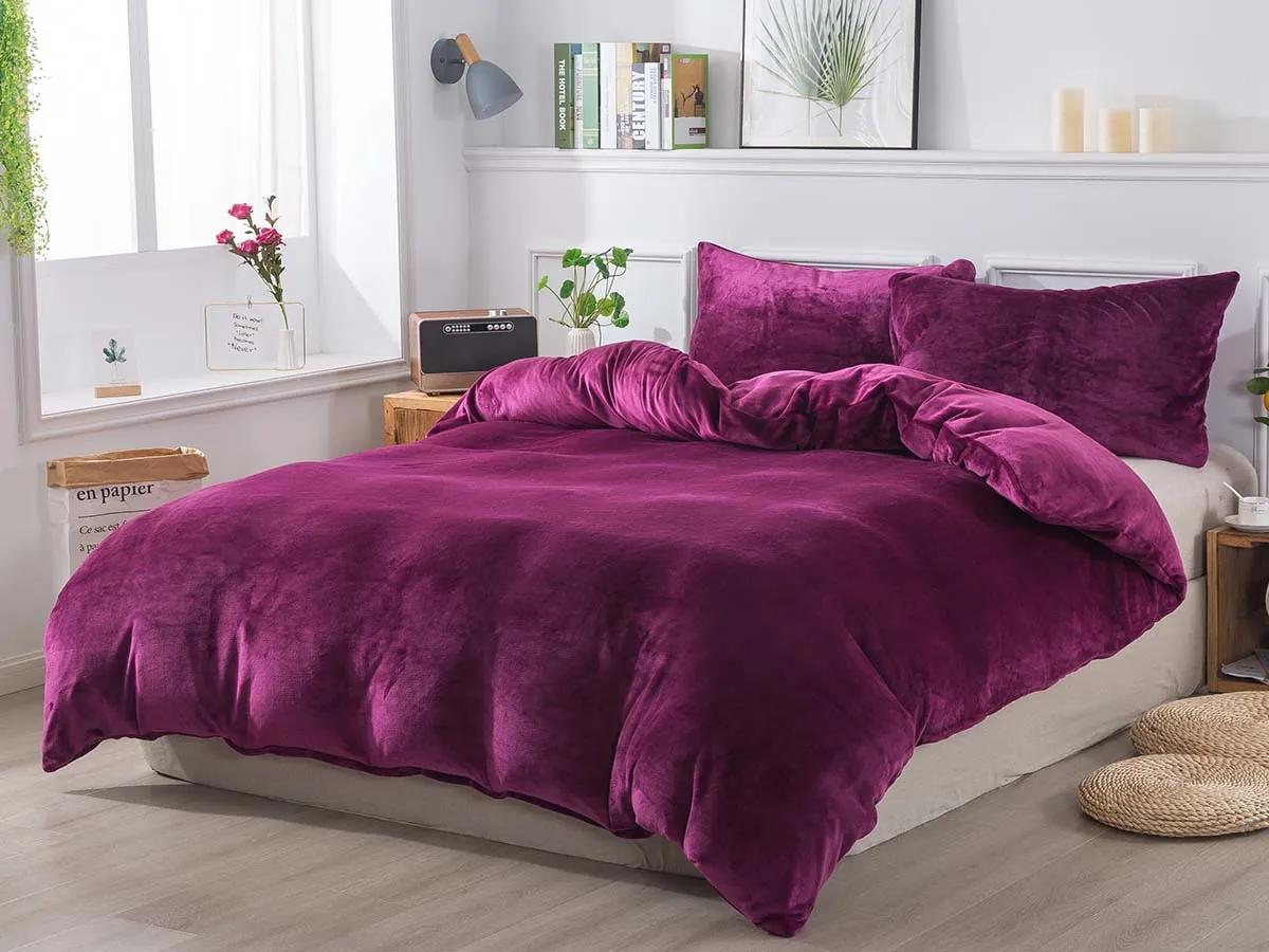 XPOSE® Mikroplyšové obliečky JORGA Exclusive - čučoriedkové