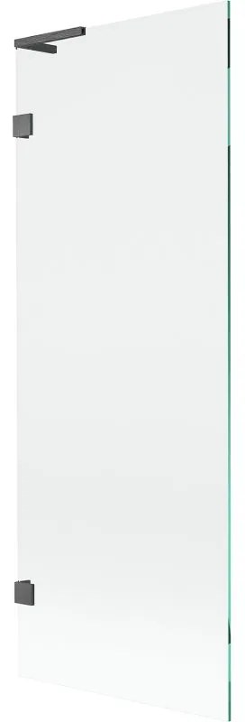 Mexen, Mexen Lunar L 1-krídlová vaňová zástena 70 x 150 cm, transparentná, pištoľovo šedá kartáčovaná - 897L-070-000-66-00