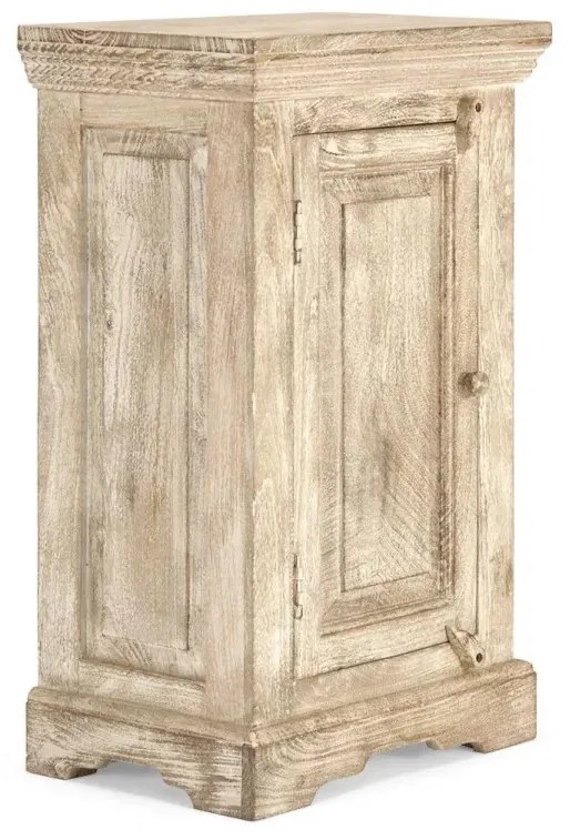 furniture-nabytek.cz - Masívna kúpeľňová spodná skrinka Patina z mangového dreva, lakovaná, prírodná farba – 48×33×80 cm