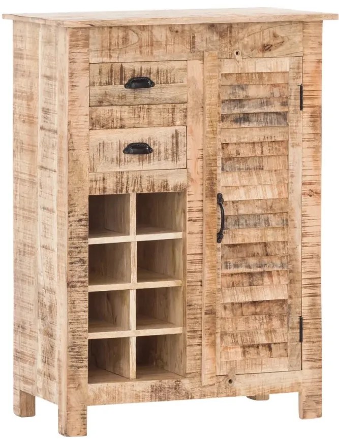 furniture-nabytek.cz - Masívna komoda Highboard Caribou z mangového dreva, lakovaná, prírodná farba