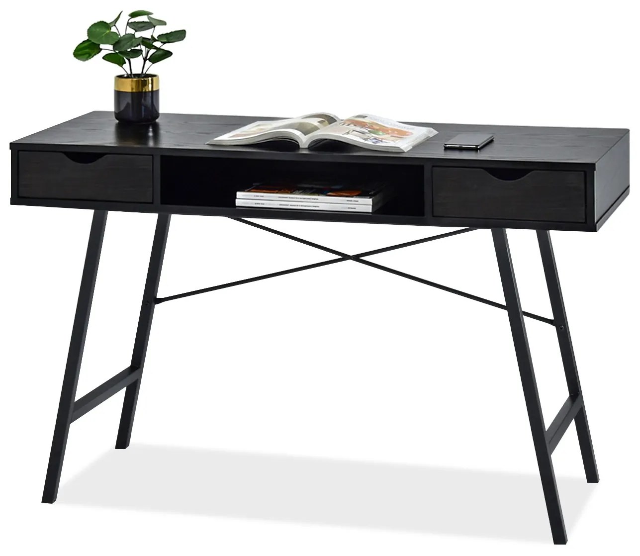 PC stolík Gavon (čierna). Akcia -30%. Vlastná spoľahlivá doprava až k Vám domov. 1109756