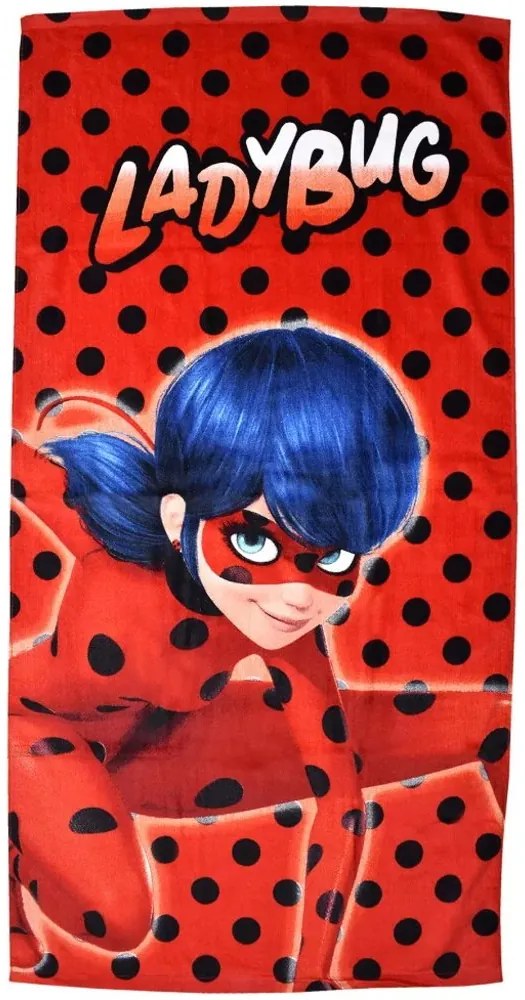 Plážová osuška Kúzelná Lienka - Ladybug - 100% bavlna - 70 x 140 cm