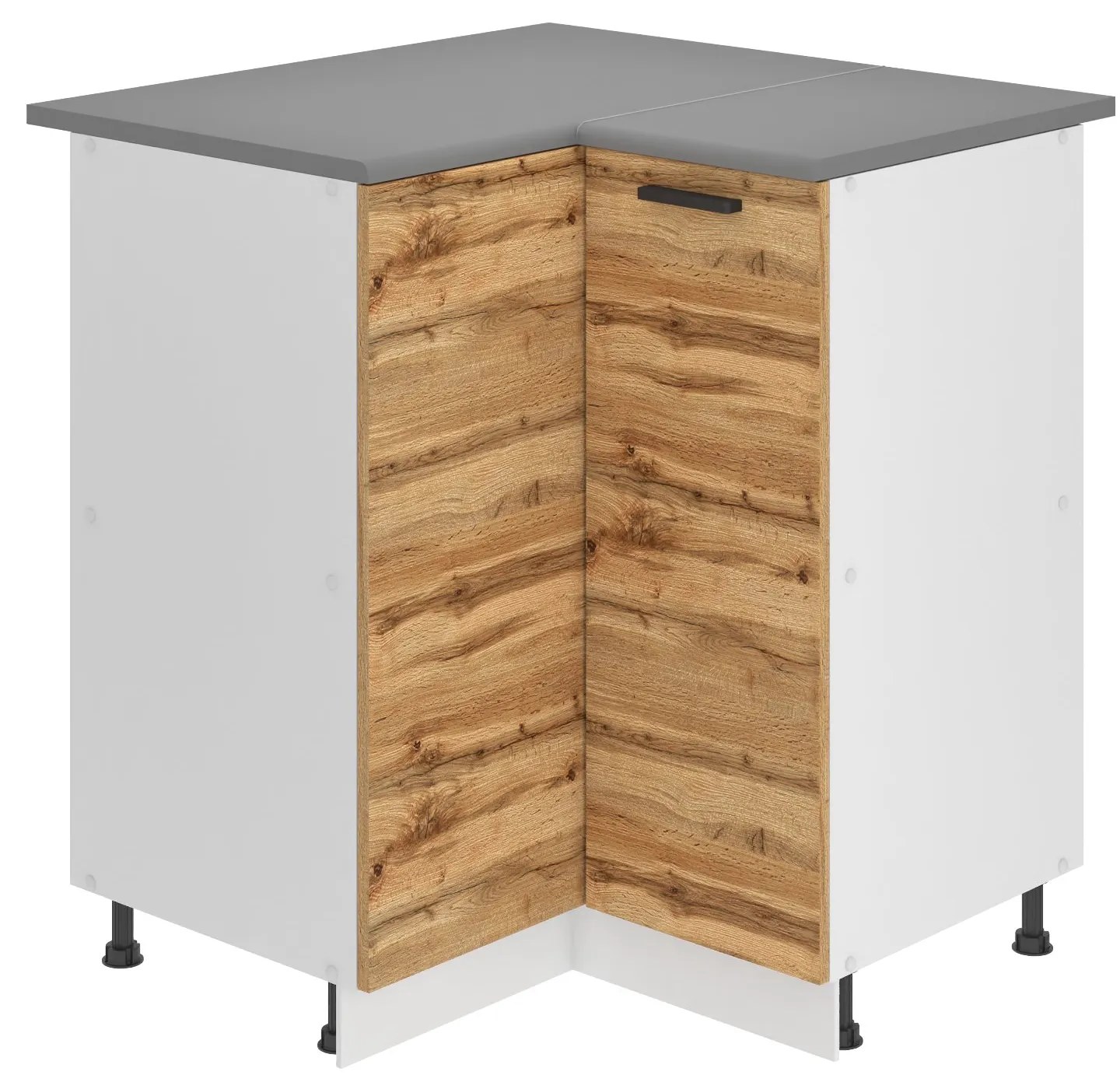 Kuchynská skrinka Belini Premium Full Version spodná rohová 90 cm dub wotan s pracovnou doskou