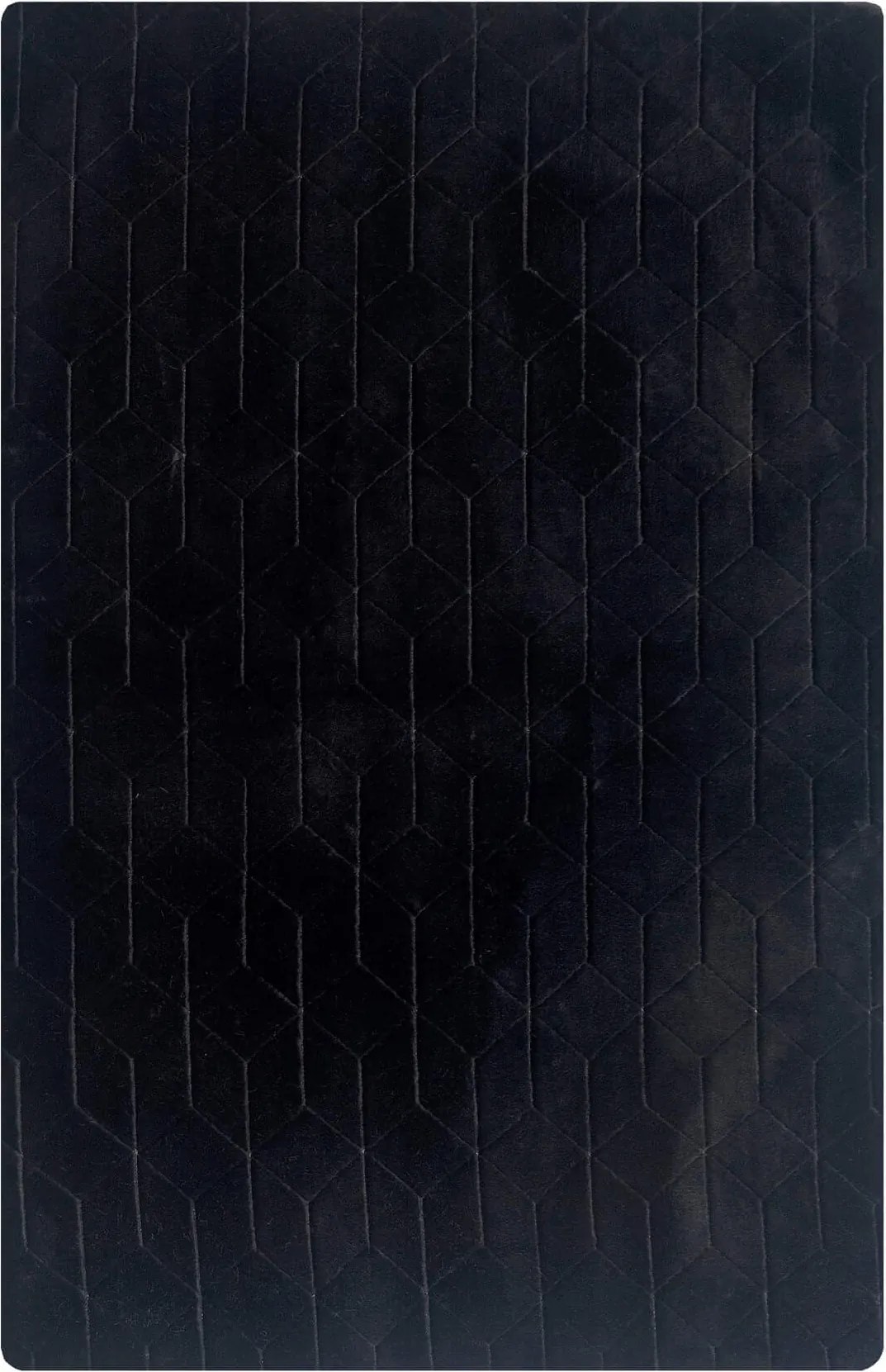 TZ Čierny obdĺžnikový koberec 3D Rabbit Rozmer: 120x170 cm