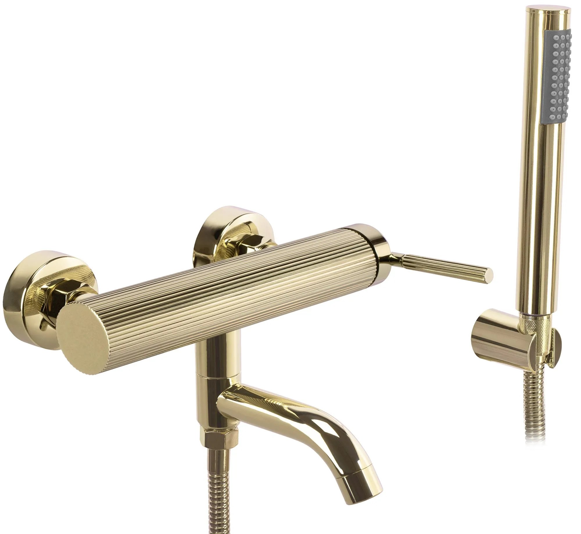 Rea Argon, vaňová batéria s ručnou sprchovou súpravou, zlatá lesklá, REA-B7805