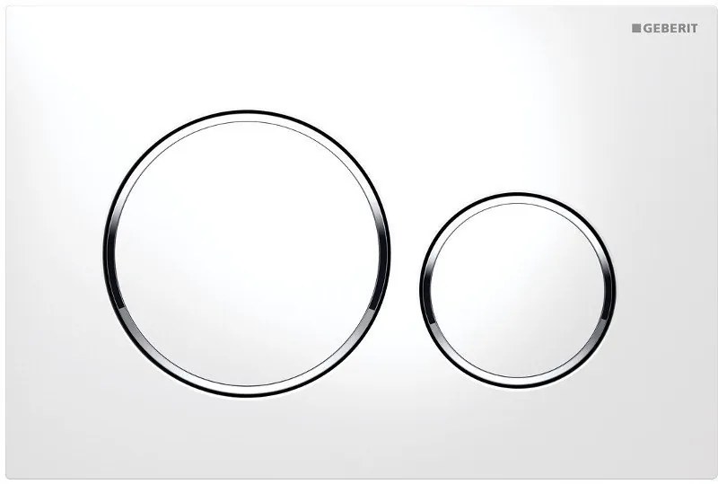 Geberit Sigma20, ovládacie tlačidlo Sigma20, biela/chróm 115.882.KJ.1