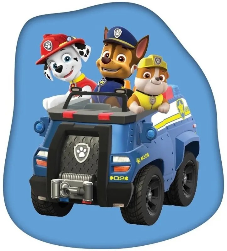 Tvarovaný vankúšik Tlapková patrola - Paw Patrol - motív zásahové vozidlo - 39 x 36 cm