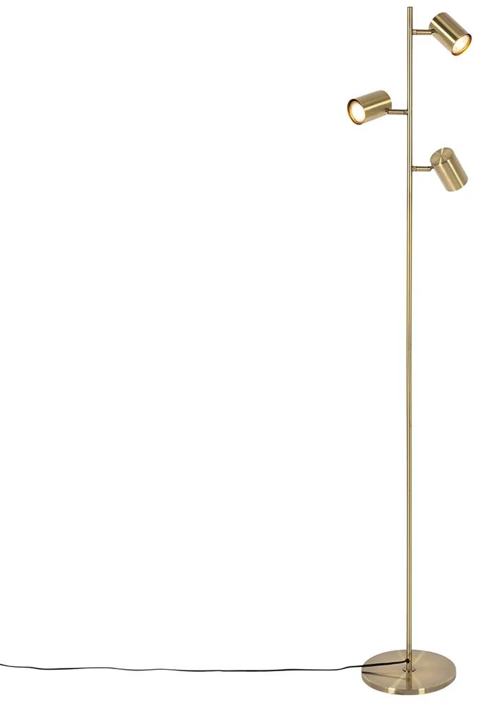 Moderná stojaca lampa bronzová 3-svetlo - Jeana