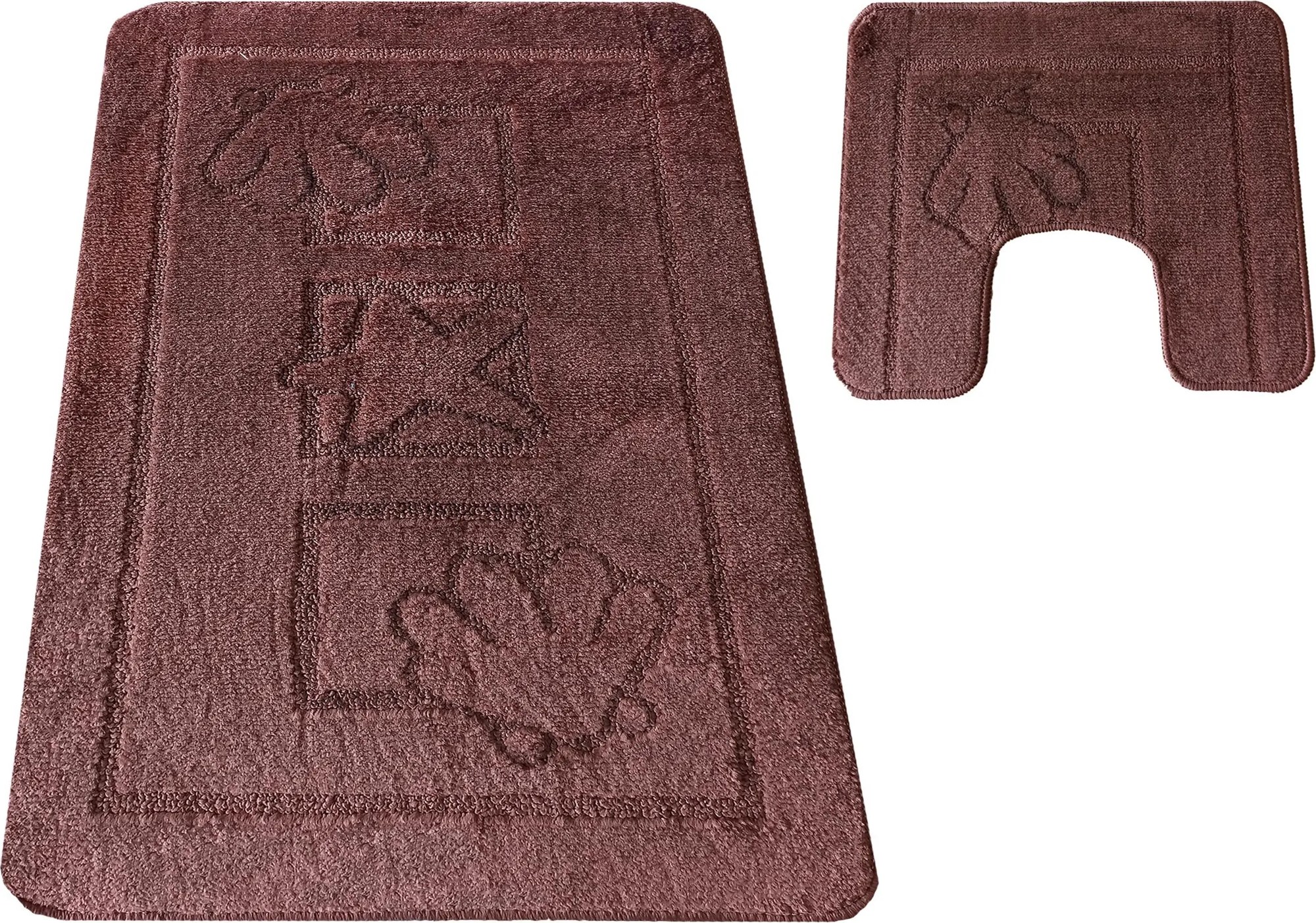 DY Kúpeľňová sada koberčekov s výrezom Maritime - hnedá