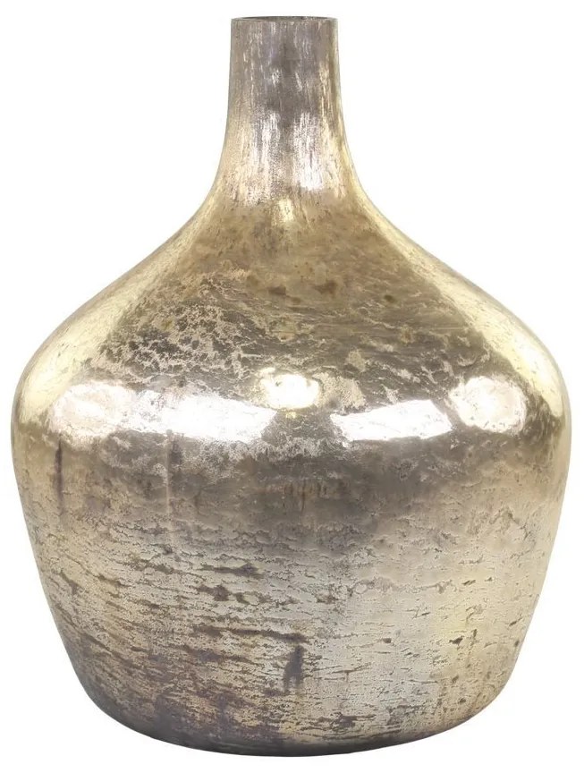 Zlatá ortuťová sklenená dekoračná váza Vissia - Ø 25*33 cm