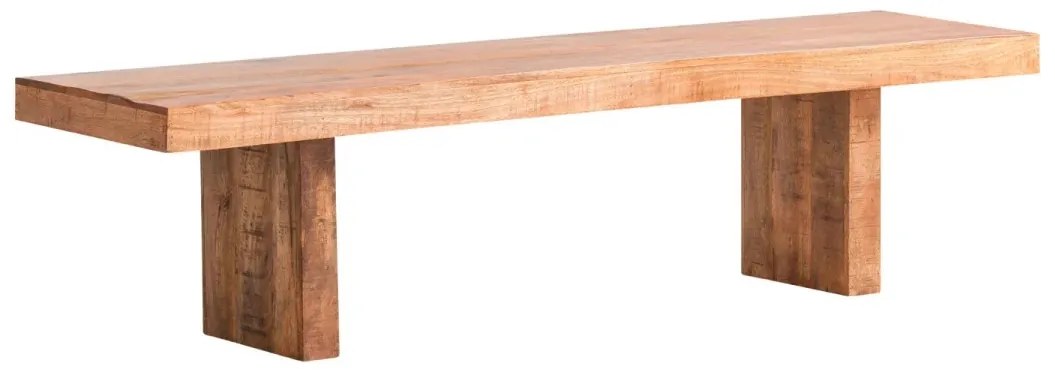 furniture-nabytek.cz - Masívna lavica Country z mangového dreva, lakovaná, hnedá – 190 cm