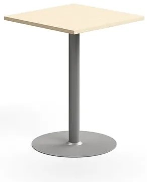 Barový stôl VERTICUS, 700x700x900 mm, breza/strieborná