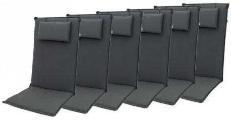 Doppler ELEGANT 2430 vysoký - set 6 ks - podušky na stoličky a kreslá s podhlavníkom
