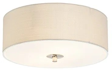 Rustikálne stropné svietidlo biele/krémové 30 cm - Drum Jute