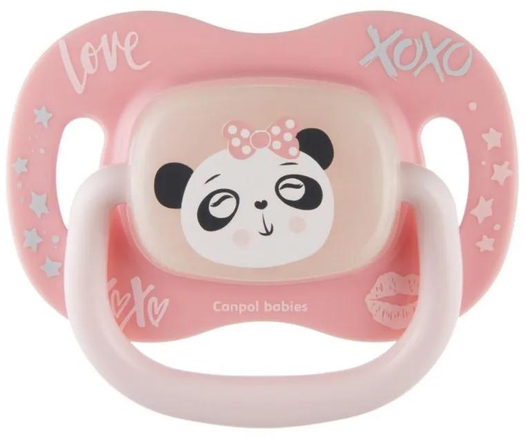 Silikónový symetrický cumlík 18m+, Panda