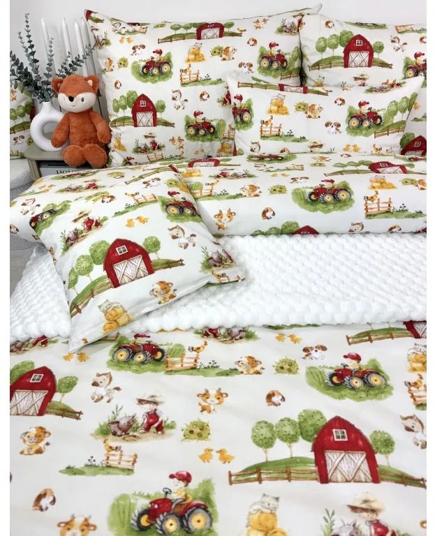 INTERMEDIC SK Farmárik – detské bavlnené obliečky 140x200/70x90 cm, 100% bavlna, zips