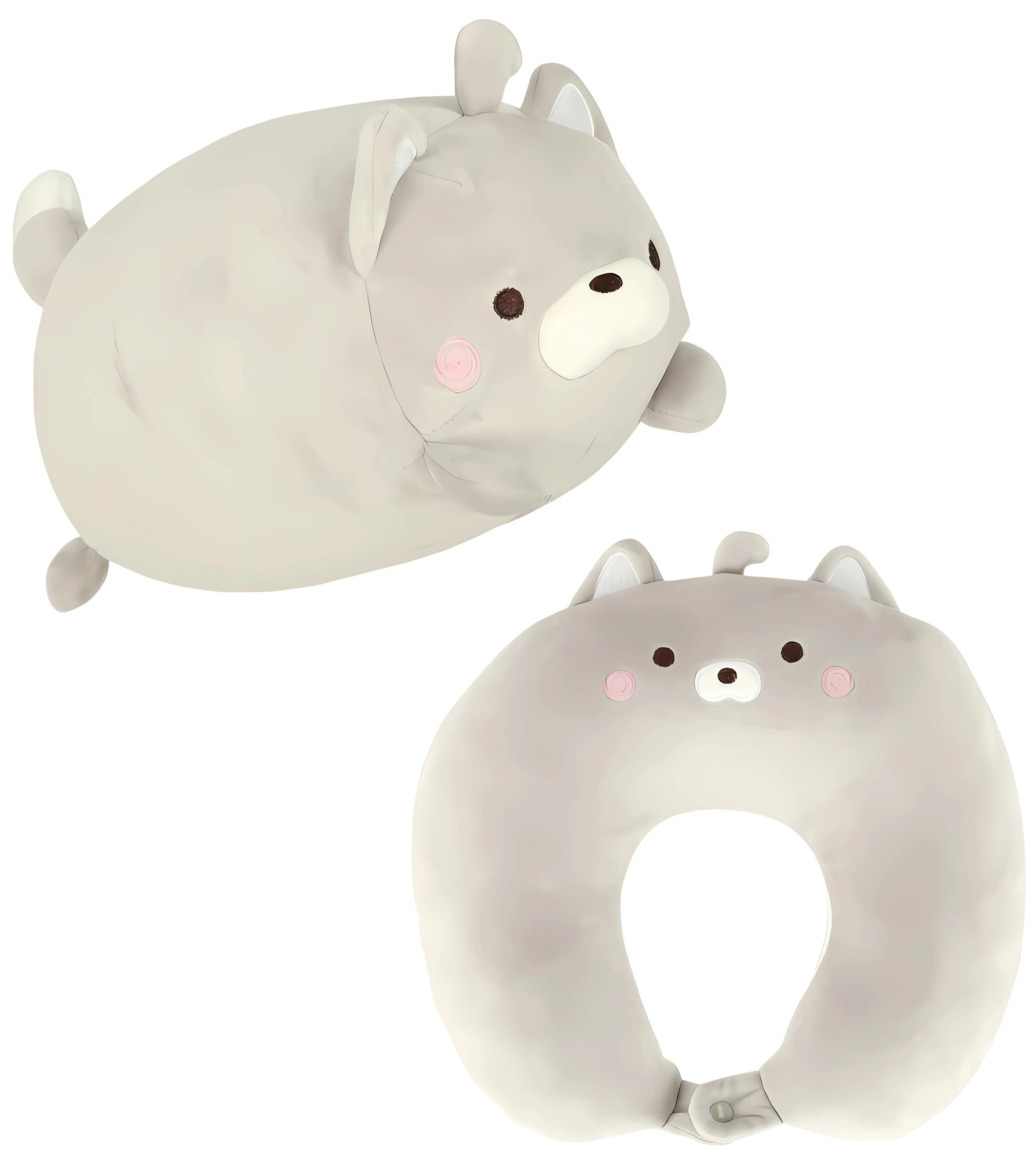 KIK KX3214 Cestovný vankúš v tvare mačky 2 v 1