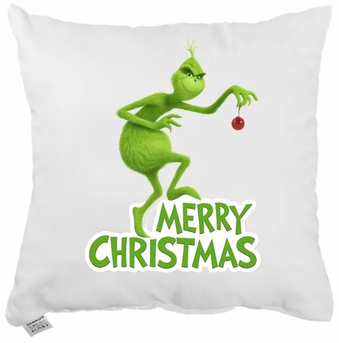 Vianočný vankúš Grinch a Vianoce 40x40 cm EMI