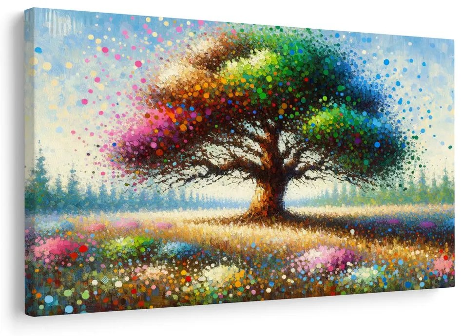 Obraz strom života vo víre farieb