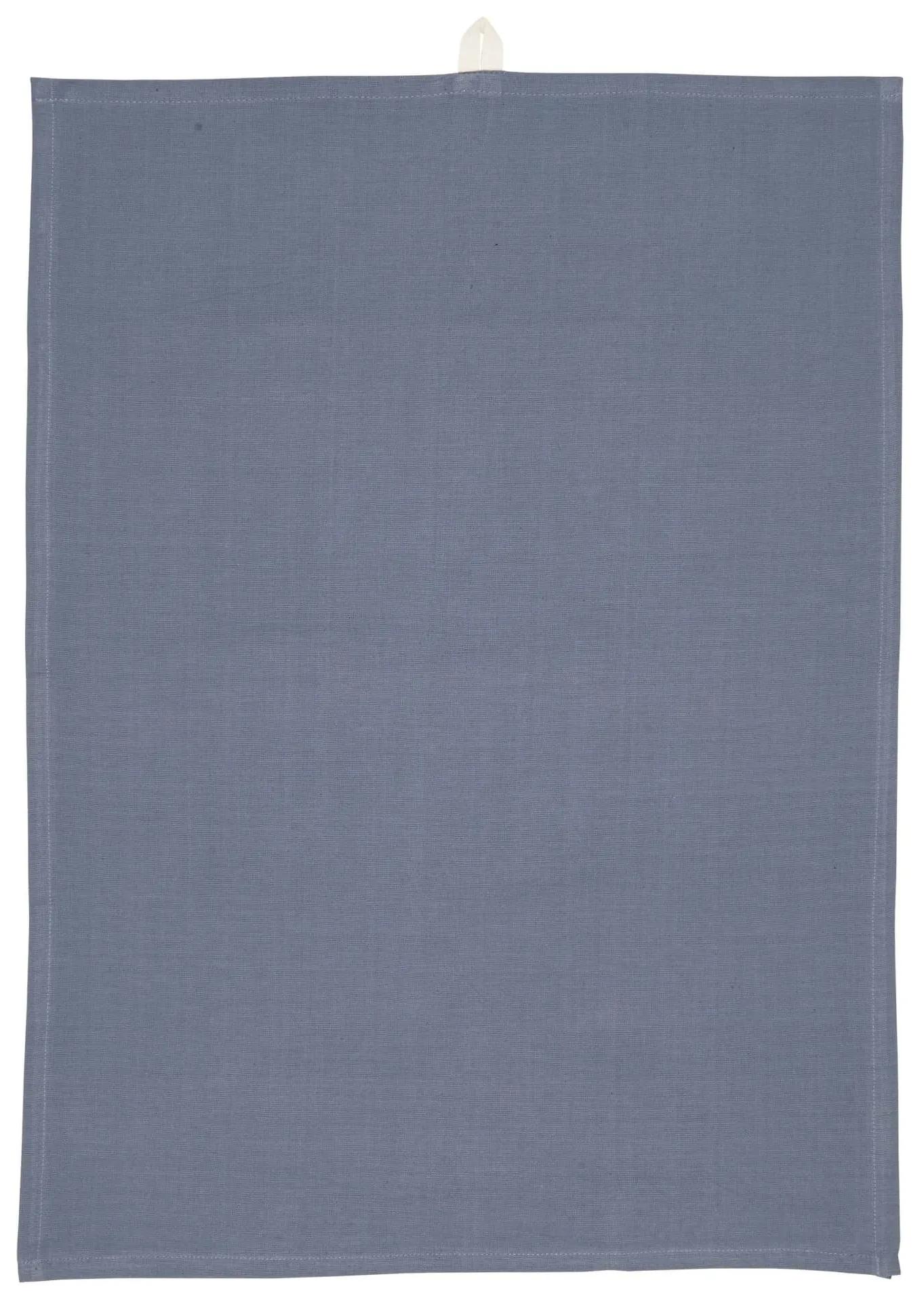 Ib Laursen Bavlnená utierka Sofus Plain Blue 50 × 70 cm