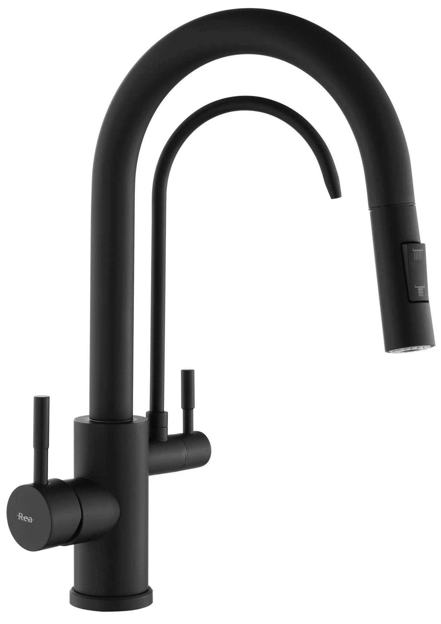 Rea Eco Fresh, drezová batéria s výtokom pre filter pitnej vody, čierna matná, REA-B7564