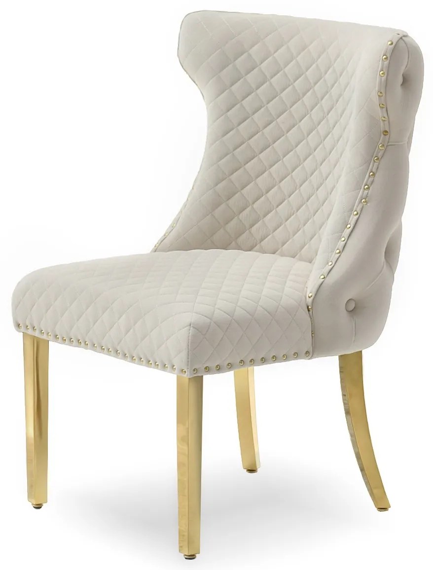 Stolička Gabi (béžová + zlatá). Akcia -20%. Vlastná spoľahlivá doprava až k Vám domov. 1111070