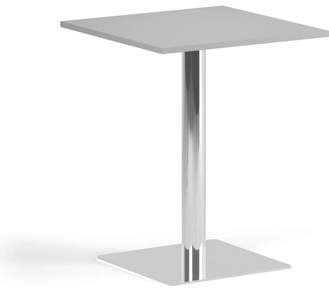 Konferenčný stolík ENZO, 60x60 cm, chróm podnož, sivá