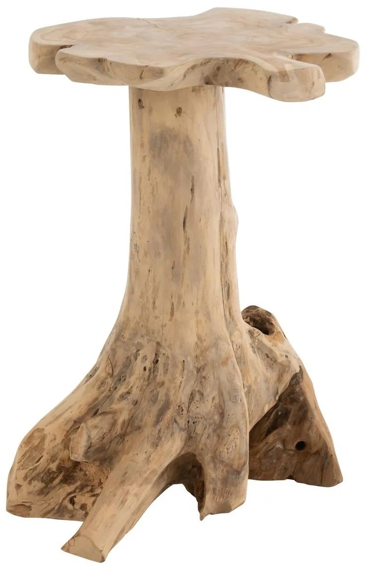 Prírodný odkladací stolík Amy z tíkového dreva - 46*43*65cm