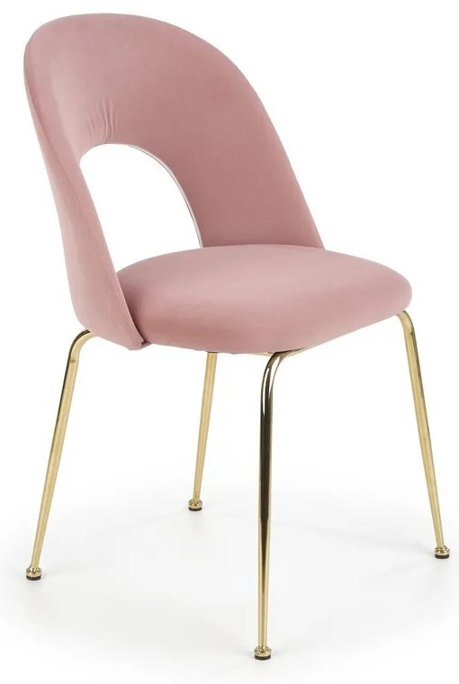 Jedálenská stolička Celle, ružová / zlatá