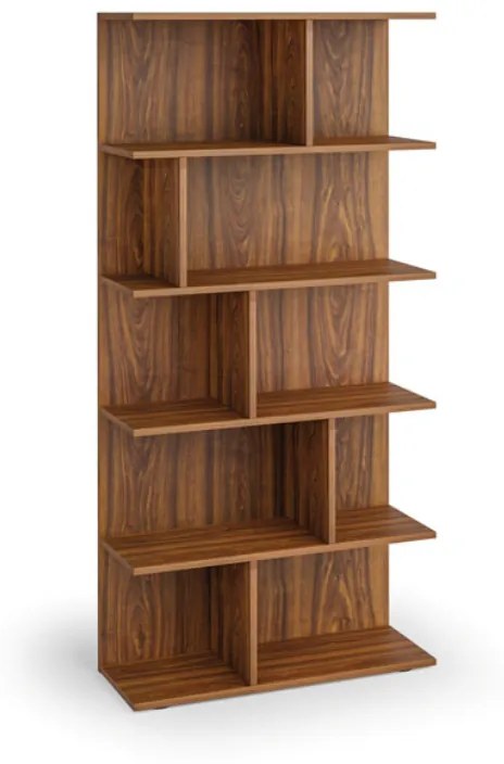 Knižnica CASCADE, 1766 x 800 x 300 mm, orech