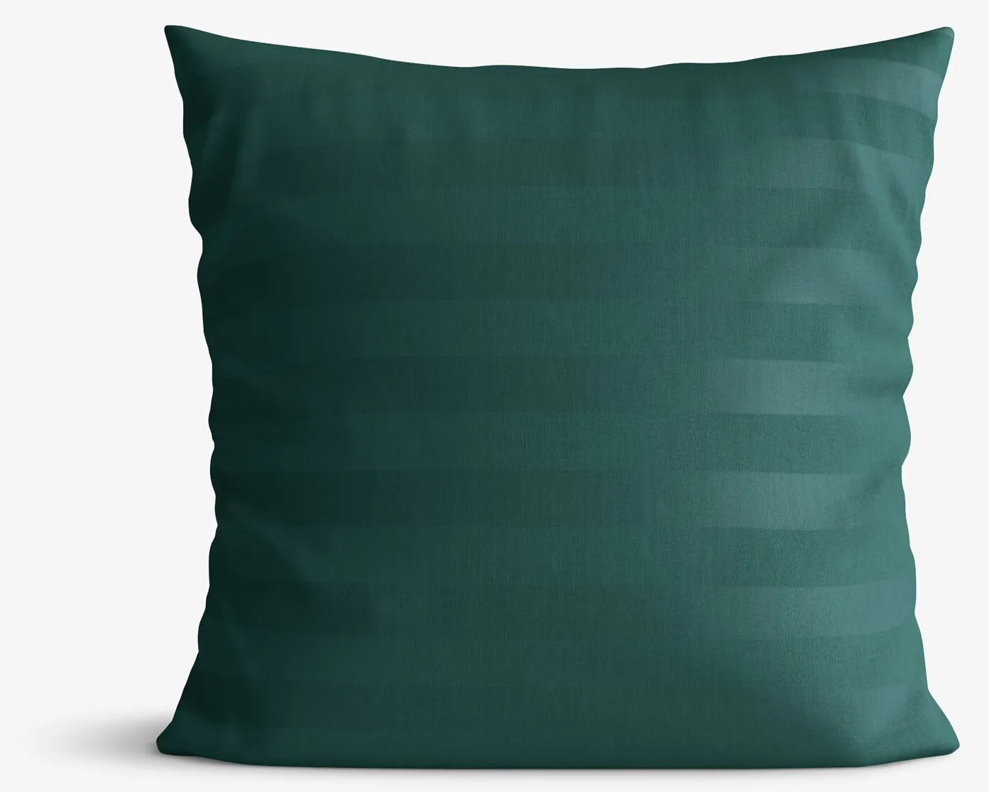 Goldea damašková obliečka na vankúš - tmavo zelené prúžky so saténovým leskom 40 x 40 cm