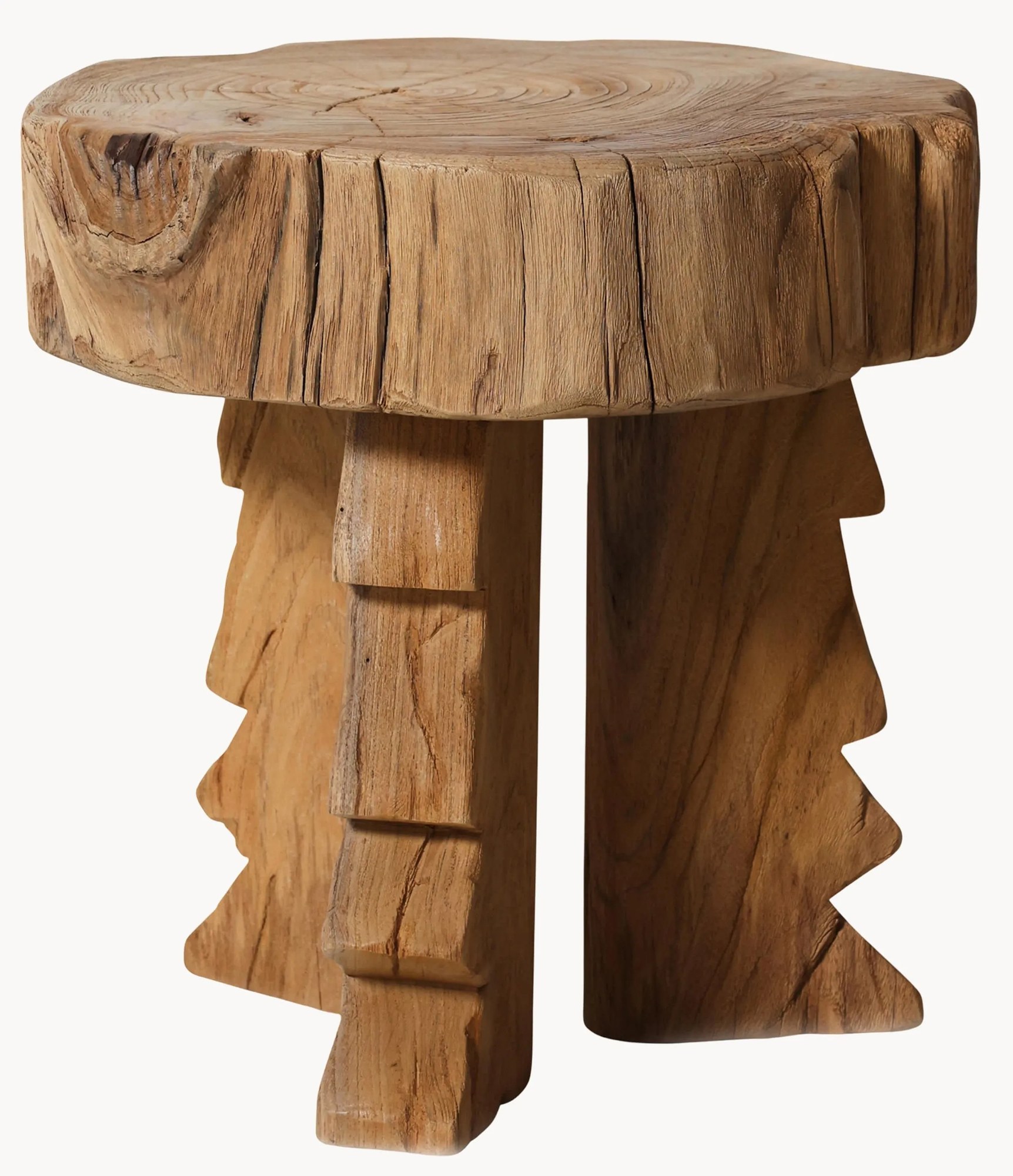 Ručne vyrobená taburetka Carved